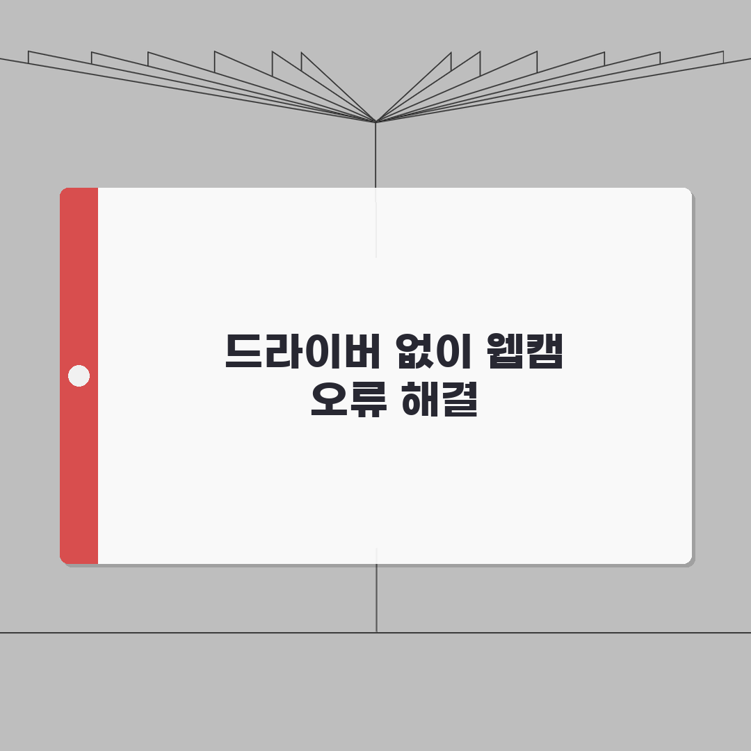 웹캠 디바이스 드라이버 인식안됨 오류 드라이버 재설치없이 해결법 알려드려요!