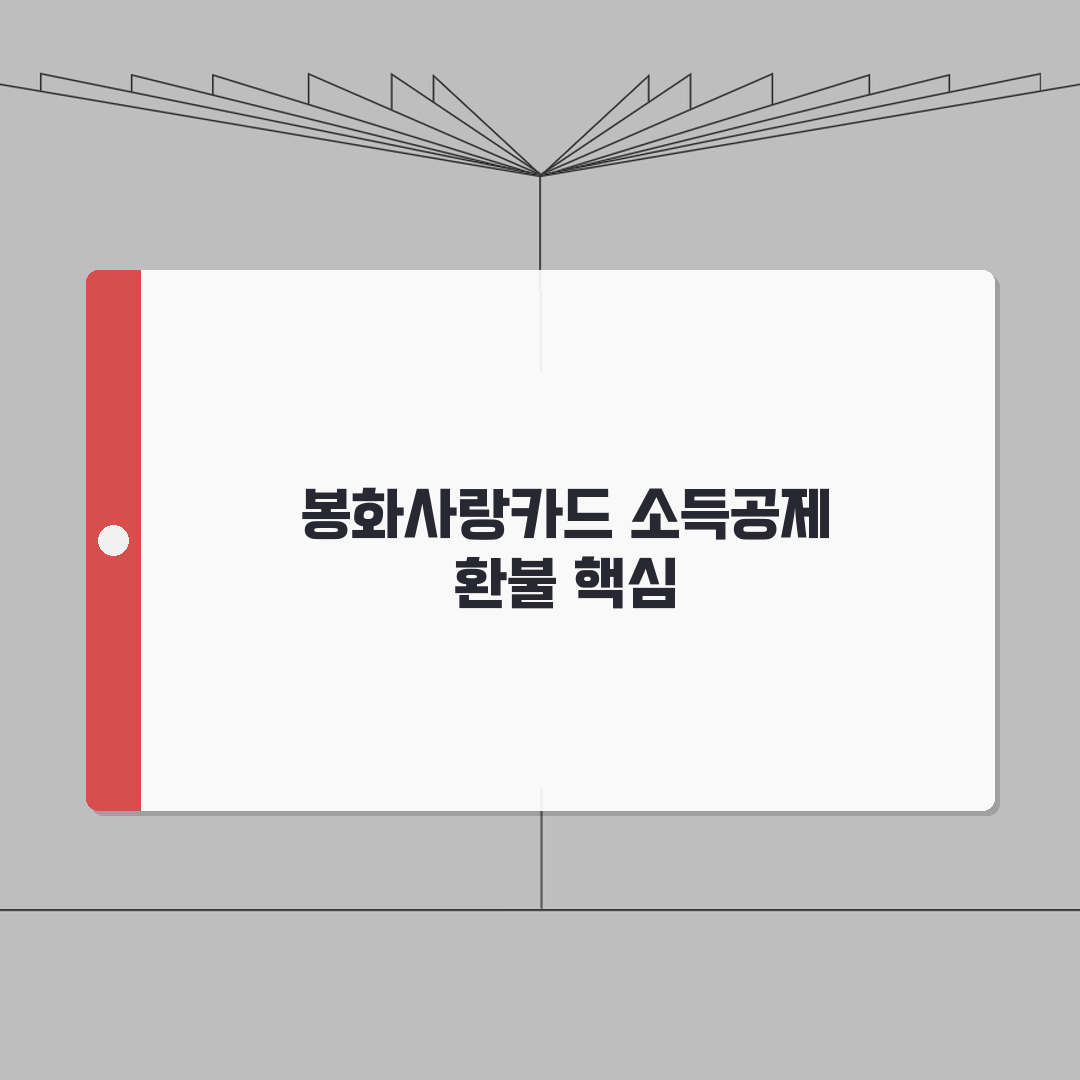 봉화사랑카드 소득공제 환불규정 사용법 안내 완벽가이드: 5가지 핵심 정리