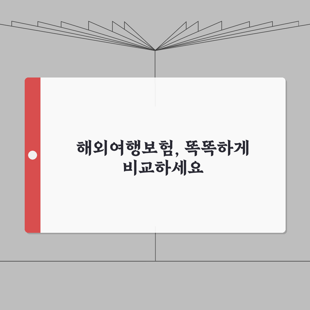 해외여행보험 비교사이트 현명하게 활용하는 법: 5가지 핵심 전략