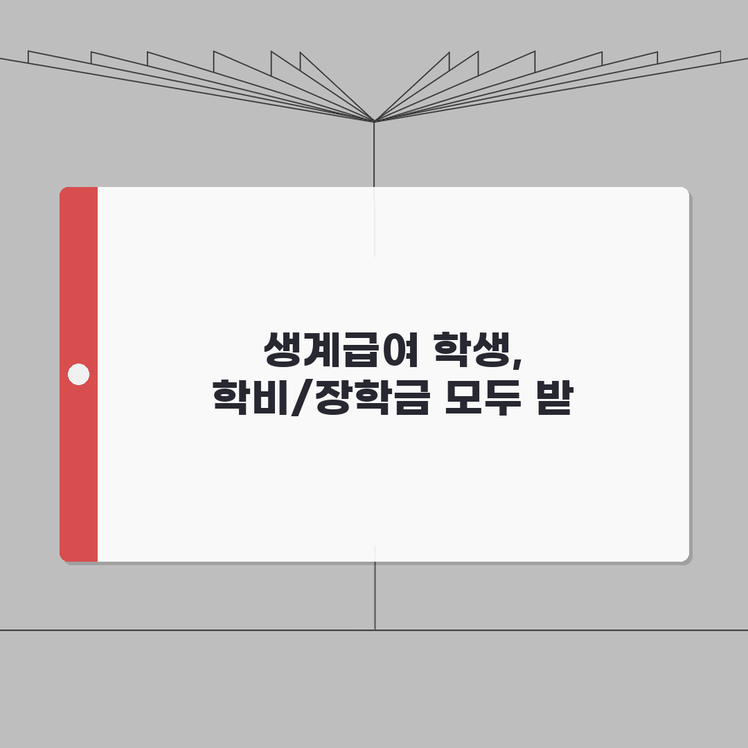 생계급여 학생지원 특례 | 교육비/학자금 지원 + 장학금 병급 완벽가이드: 5가지 핵심 총